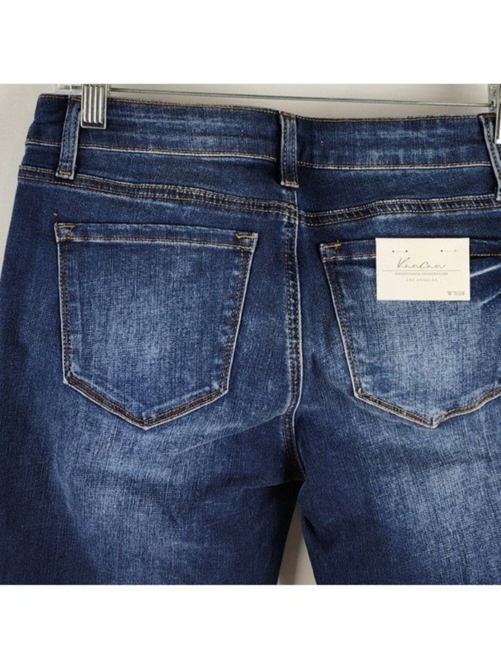 Kancan Jeans Womens 9/28 Mid Rise Skinny Style KC11214D Dark Wash Stretch NWT - Picture 9 of 12